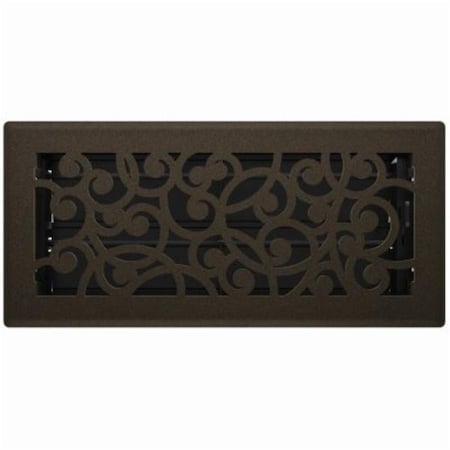 Tool 4 x 10 in. Floor Register with Wonderland Design - Bronze Age TO3856688